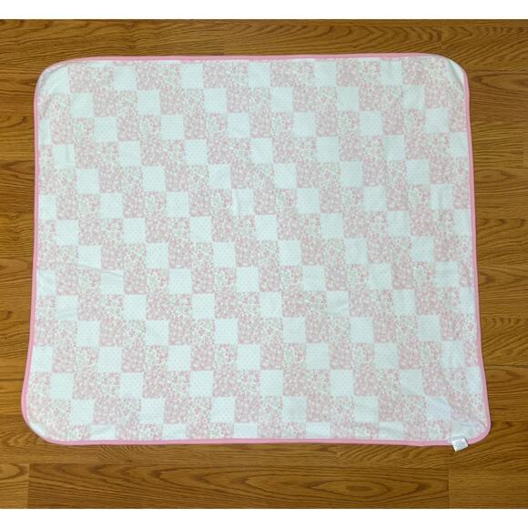 Gymboree 2007 Garden Party Baby Blanket Pink White Floral Butterfly *READ* - Picture 2 of 10
